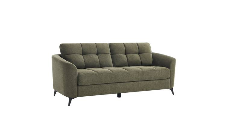 Furniture Online Solna Scandi 3 Seater Linen Sofa – Green