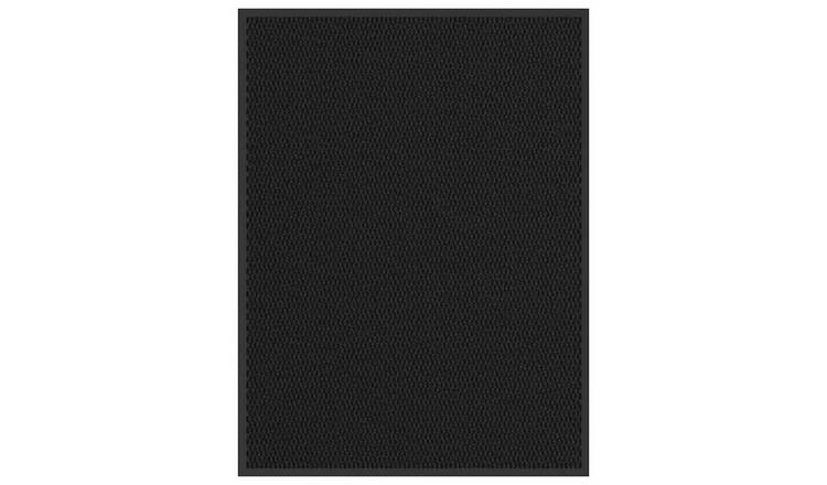 Walplus 5mm thick Polypropylene Doormat - Black - 90 x 120 cm