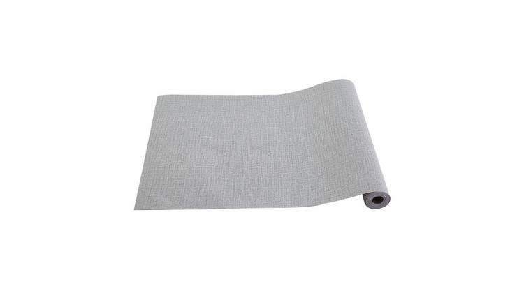 Living and Home Self-adhesive Textured PVC Grey Wallpaper