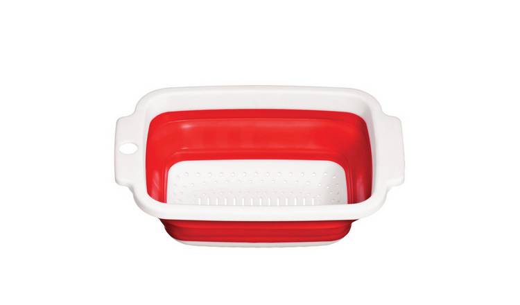 Orsina Zing Collapsible Colander – Red and White