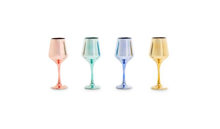 Orsina Aurora Set of 4 Wine Glasses – Assorted Colours