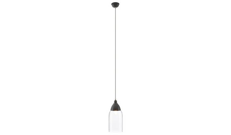 Orsina Oslo Glass And Iron Pendant Light - Grey