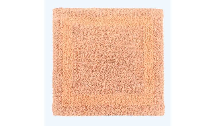 Homescapes Reversible Cotton Shower Mat - Peach