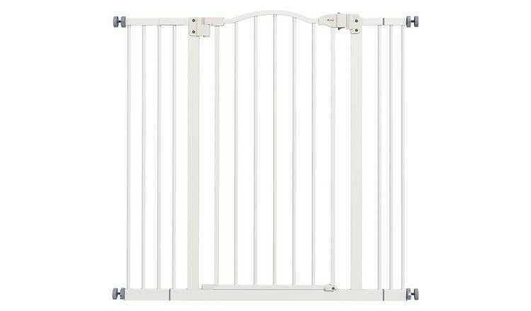PawHut Pressure Fit Auto Close Dog Stair Gate - 74-100cm x 94cm - White