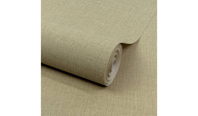 Grandeco Boutique Trente Linen Effect Embossed Wallpaper - Sage Green