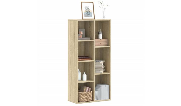 Walplus Engineered Wood Bookcase - Light Oak - 50 x 25 x 105 cm