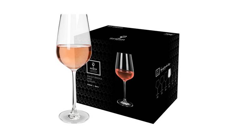 Argon Tableware Knightsbridge Crystal Rose Wine Glasses -  Pack of 24