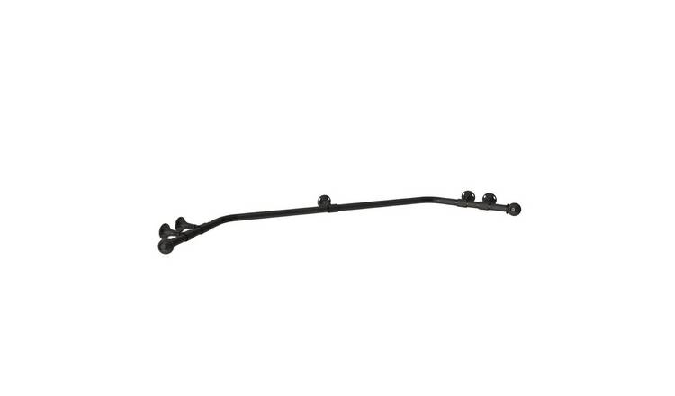 New Edge Blinds 28mm Polished Graphite Ball End Eyelet Bay Pole Set - 475cm