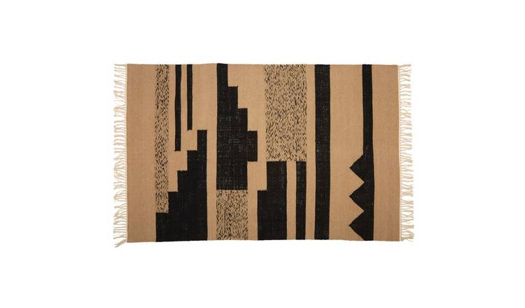 Orsina Black and Brown Bosie Trenza Rug - 150 x 240cm