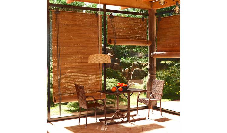 Walplus 3 Piece Poly Rattan Garden Dining Set - Brown - 110 x 53 x 72 cm