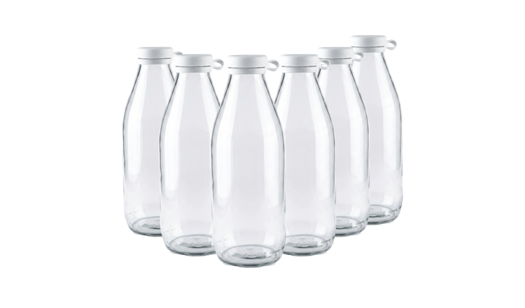 Argon Tableware Tallo Glass Bottles - Clear - Pack of 6
