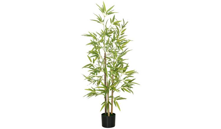HOMCOM Bamboo Artificial Plant for Home Indoor Decor - Green