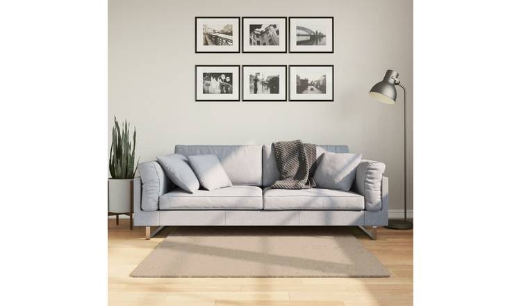 Walplus HUARTE Polyester 18 mm Pile Rug - Sand - 120 x 120 cm