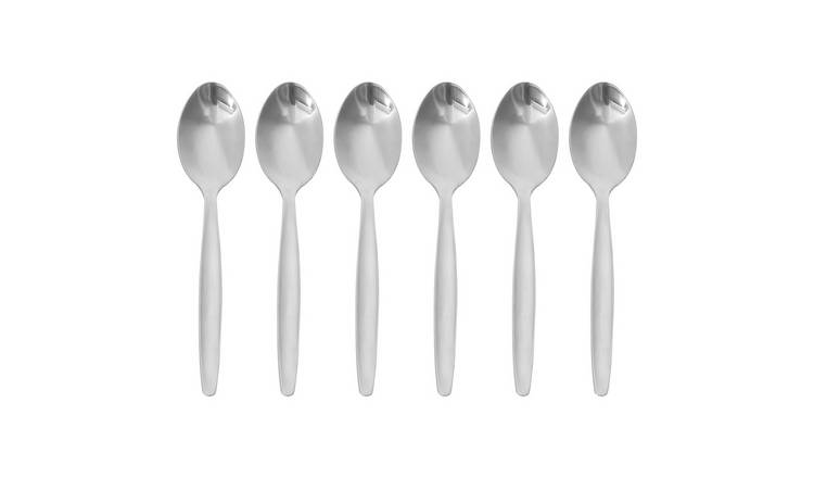 Argon Tableware Stainless Steel Teaspoons - Pack of 6