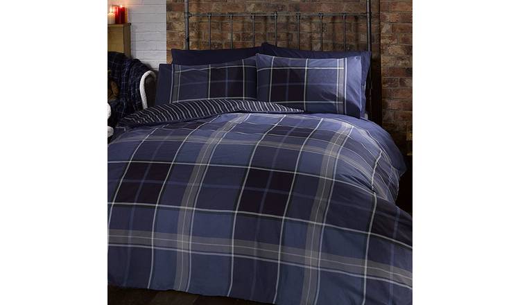 Rapport Argyle Blue Duvet Cover Set - Double