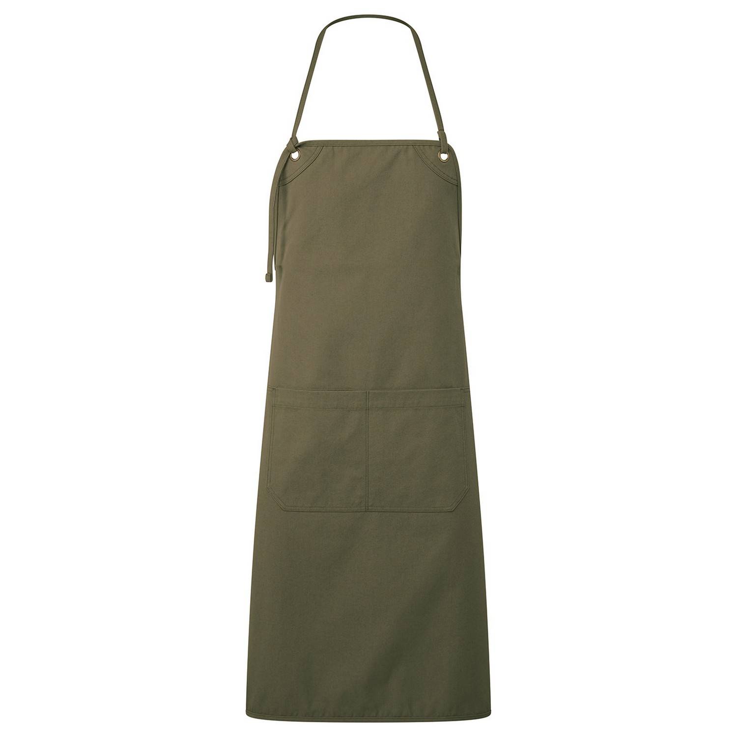 Premier Unisex Adult Artisan's Choice Canvas Double Pocket Apron - Olive - Image 1