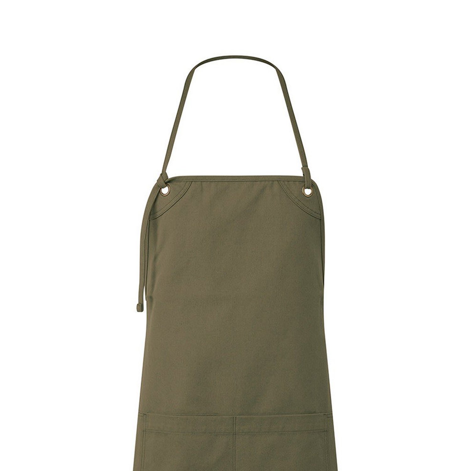 Premier Unisex Adult Artisan's Choice Canvas Double Pocket Apron - Olive - Image 2