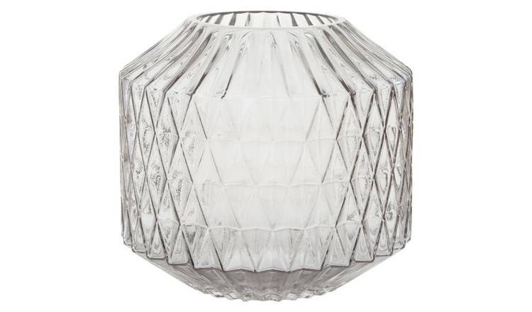 Orsina Brice Large Glass Vase - Grey