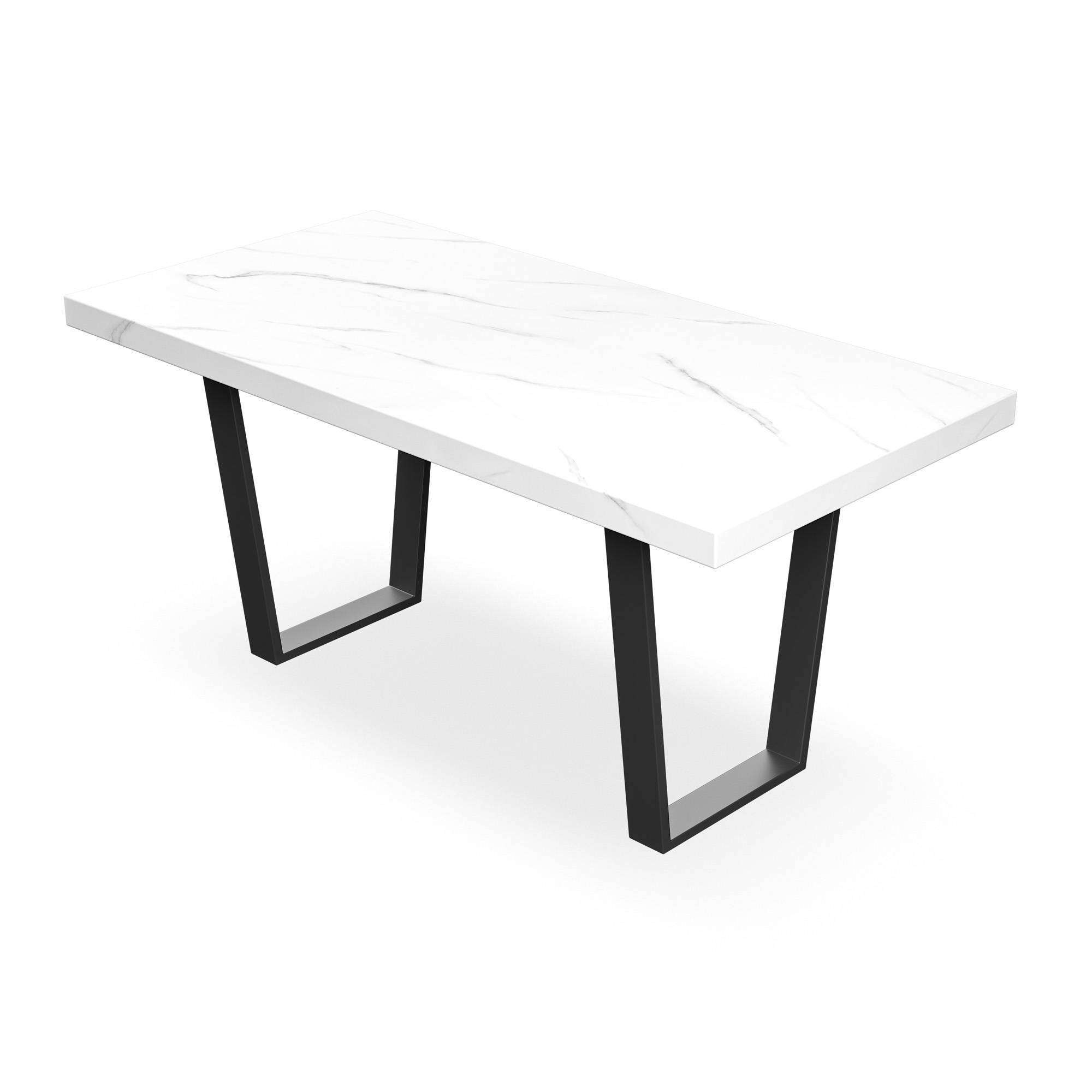 Furniture Online Aria Nova White Marble Dining Table & 6 Grey Chairs - Image 3