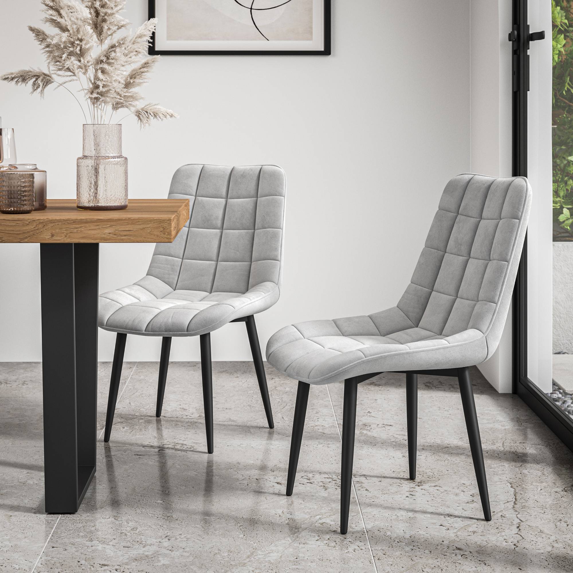 Furniture Online Aria Nova White Marble Dining Table & 6 Grey Chairs - Image 5