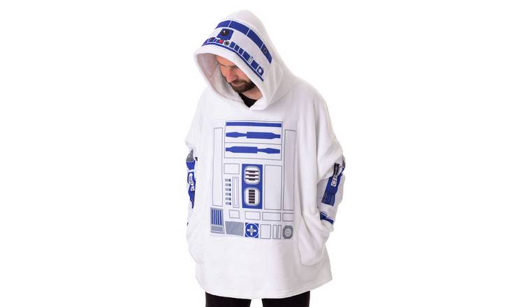 Star Wars R2D2 Adult Unisex Blanket Hoodie - White