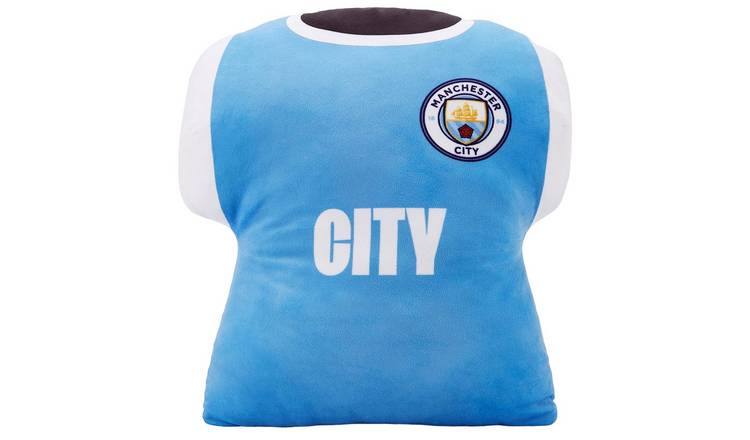 Manchester City FC Shirt Filled Cushion - Blue & White