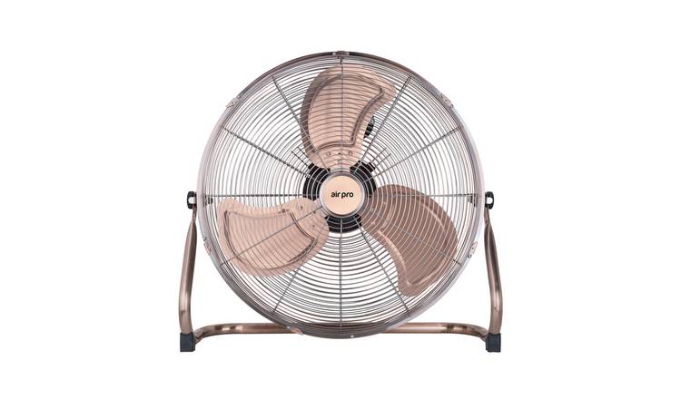 Air Pro 20in Floor Fan Powerful Air Cooling with 3 Speed Settings - Copper