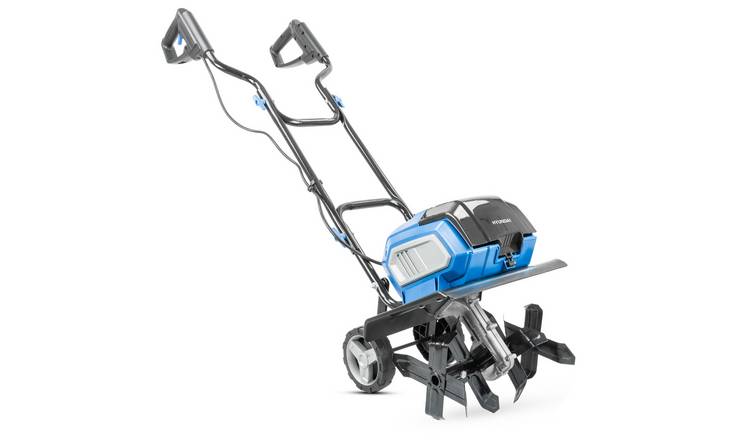 Hyundai 40V Brushless Cordless Battery Powered Garden Tiller - 36cm