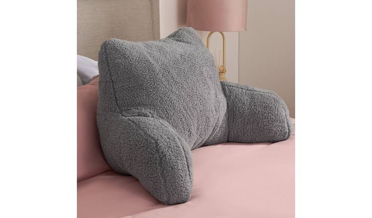 OHS Teddy Fleece Cuddle Cushion - Grey