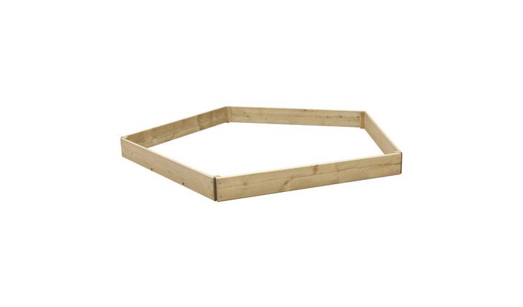 Greena Pentagonal Wooden Raised Bed 15 cm High, 120cm each side