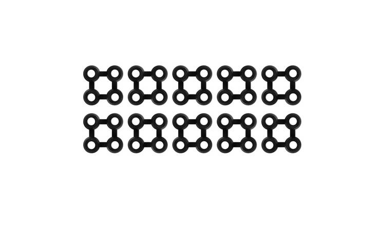 Walplus Pack of 10 Rubber Mat - Black - 300 x 60 cm
