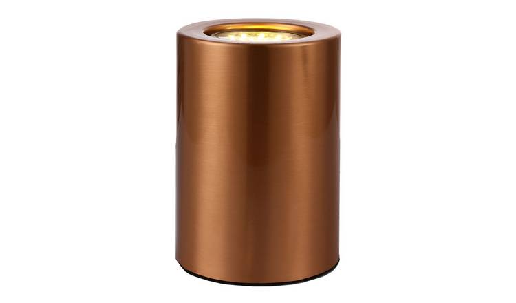 Happy Homewares Small and Brushed Copper LED Floor Lamp - 9cm