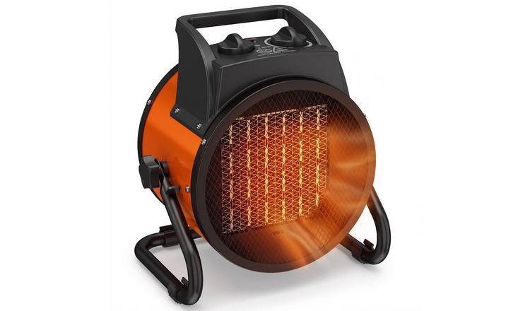 Outsunny Small Space Industrial Fan Heater 2800W with Tilting - Orange