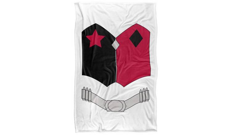 Batman New Headquater Uniform Soft Touch Red & Black Blanket - 152cm x 127cm