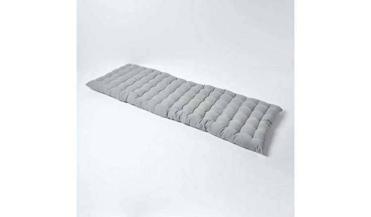 Homescapes Cotton Bench Cushion 3 Seater - Grey