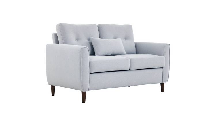 HOMCOM 2 Seater Fabric Modern Sofa with Spring Cushion - Grey