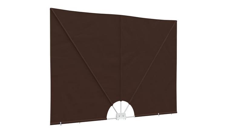 Walplus Rectangular Polyester Balcony Screen - Brown - 240 x 160 cm