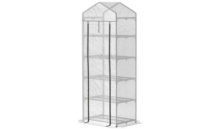Outsunny PE Cover Mini Greenhouse – White