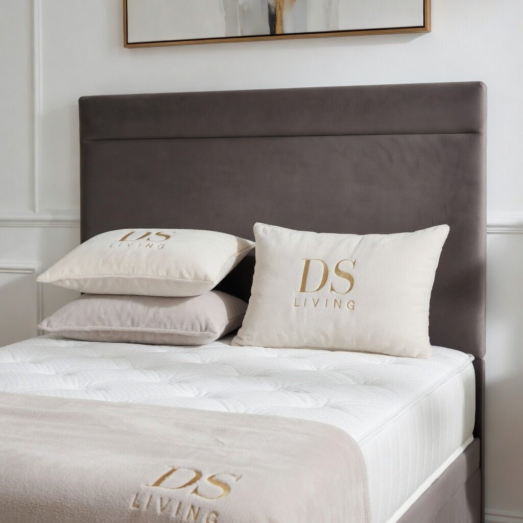 DS Living Majesty King Size Velvet Ottoman Bed Frame - Grey - Image 3