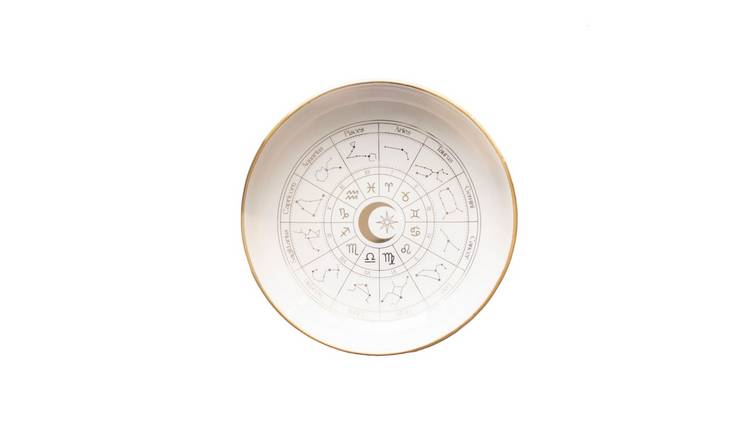 Something Different Astrology Wheel Trinket Dish - Off White