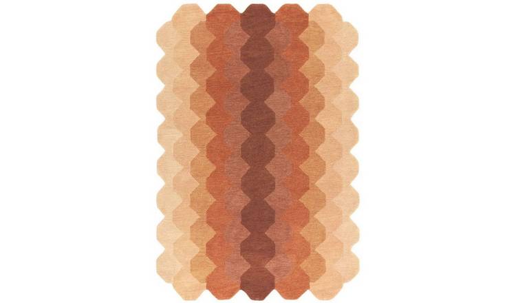 Mega Flooring Orange Handmade Abstract Rug - 120 x 170cm