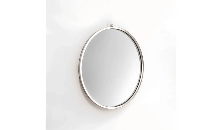 Orsina Jacen Metal Frame Round Wall Mirror – Silver