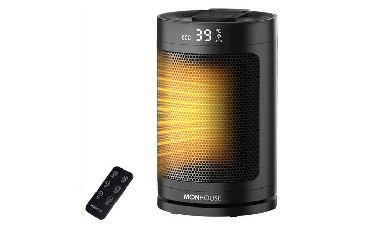 MONHOUSE 1500W Energy Efficient Electric PTC Portable Heater 24cm - Black