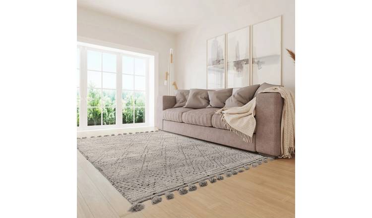 Mega Flooring Grey Kilim Geometric Rug - 120 x 170cm