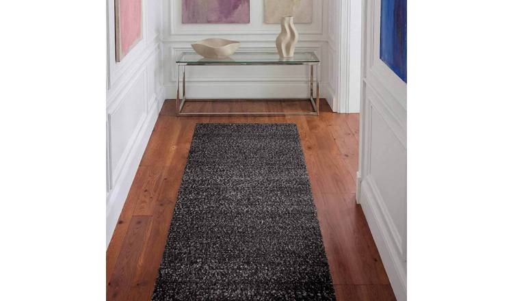 Ted Baker Dark Grey Portobello Plain Runner Rug - 80 x 200cm