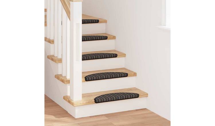 Walplus Pack of 15 Self-Adhesive 7 mm Thick Stair Mats - Anthracite - 56 x 17 cm