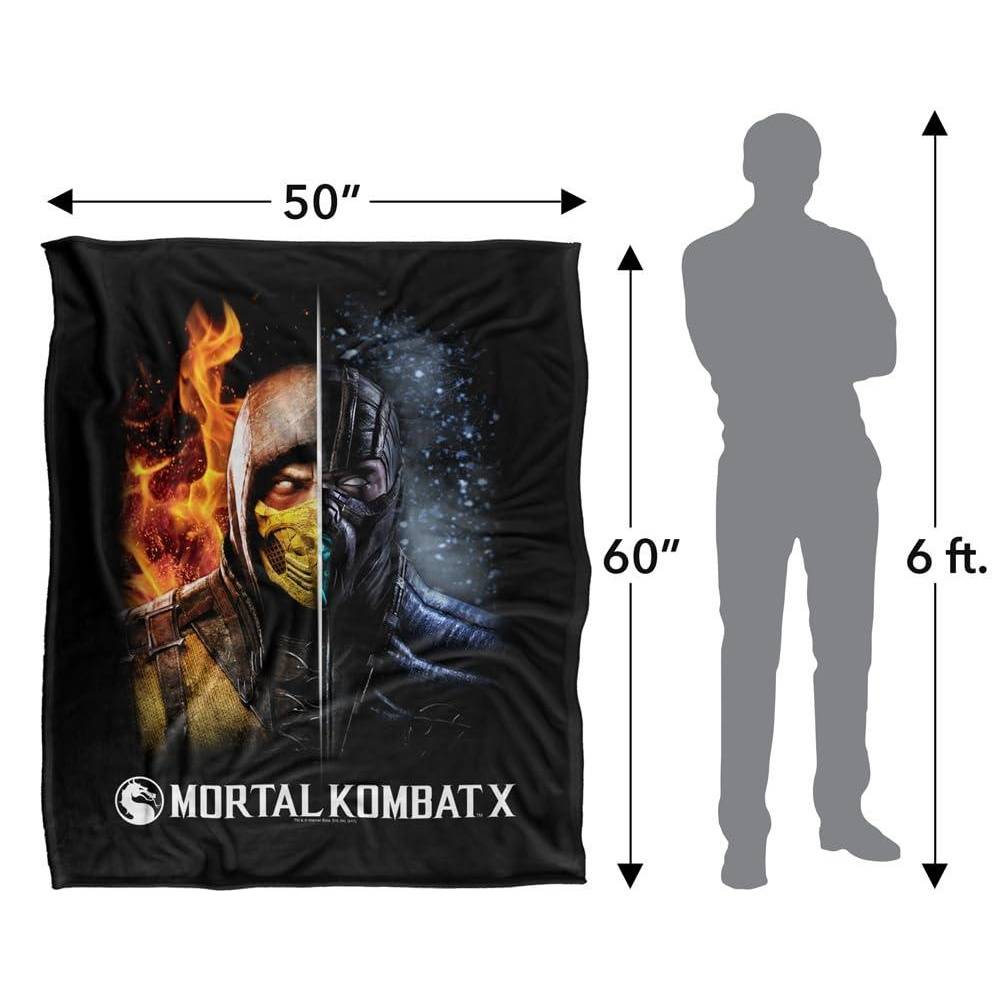 Mortal Kombat Subzero Scorpion Soft Touch Blanket - 147cm x 91cm - Image 4