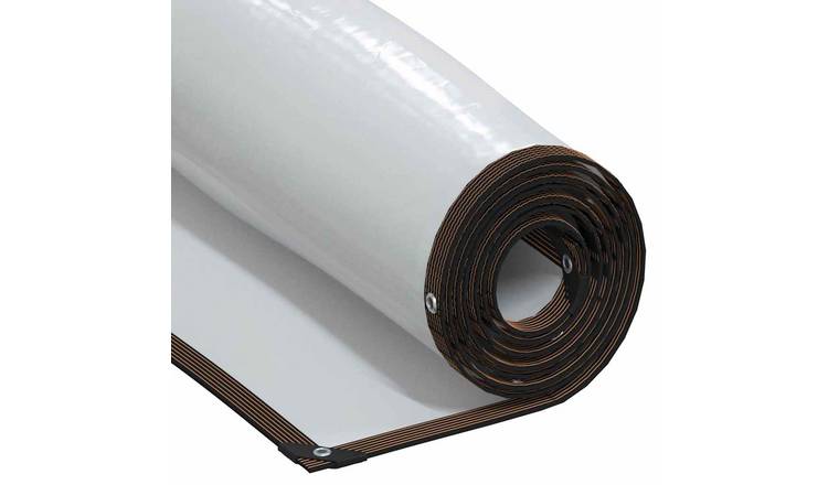 Walplus Bordered Plant Cover with Eyelets - Transparent and Black - 200 x 500 cm