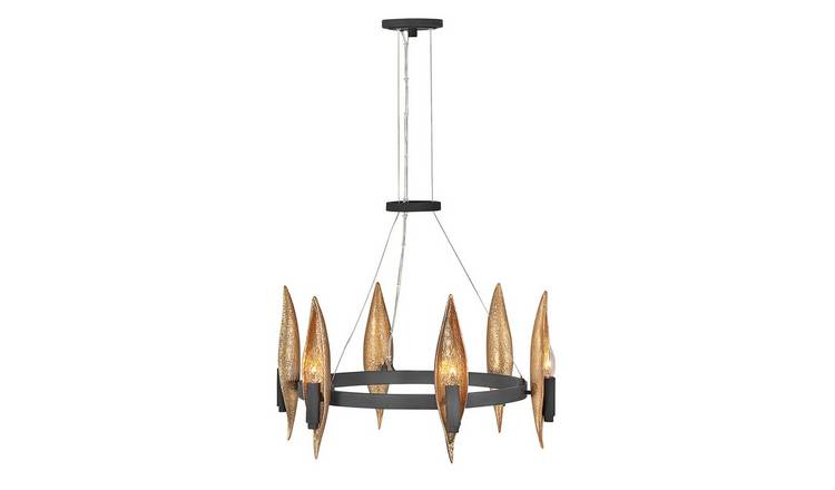 Elstead Hinkley 6 Arm Pendant Light - Carbon Black