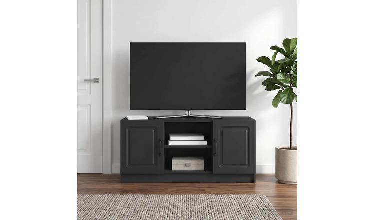 Walplus Engineered Wood TV Cabinet - Black - 102 x 34.5 x 47 cm